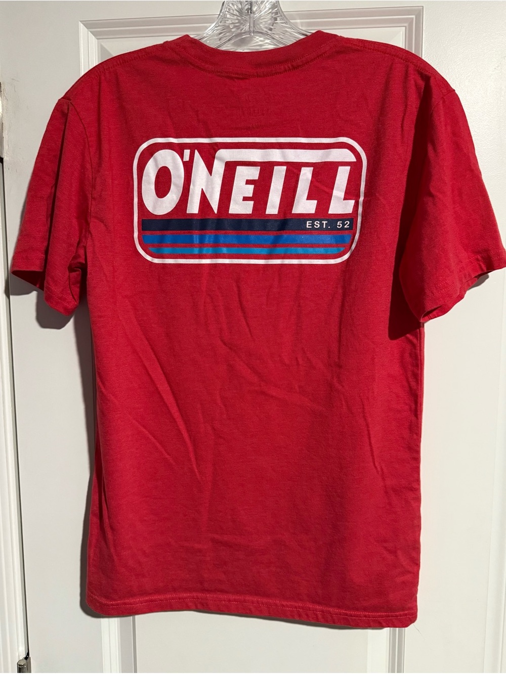 Oneill Shirt Mens S Red Short Sleeve Casual Cotton Surf Surfer Surfing Men